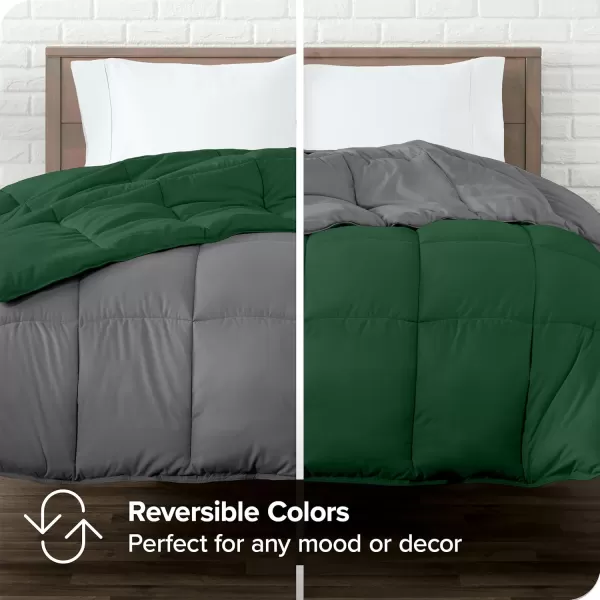 Bare Home Extra Long Comforter  Reversible Colors  Goose Down Alternative  UltraSoft  Premium 1800 Series  All Season Warmth  Bedding Comforter TwinTwin XL Dark BlueGrey12  GreyForest Green