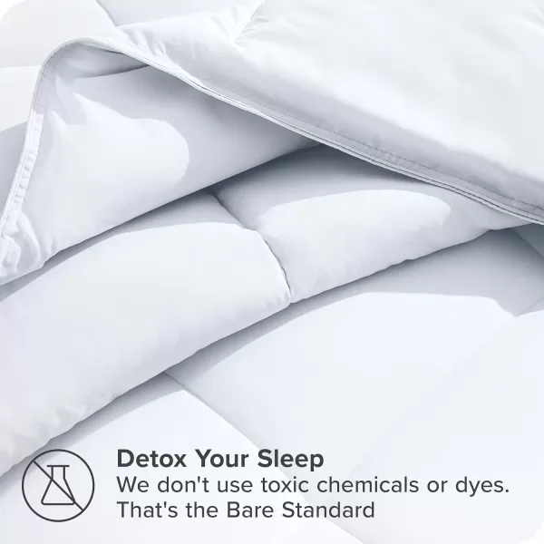 Bare Home Extra Long Comforter  Reversible Colors  Goose Down Alternative  UltraSoft  Premium 1800 Series  All Season Warmth  Bedding Comforter TwinTwin XL Dark BlueGrey01  White