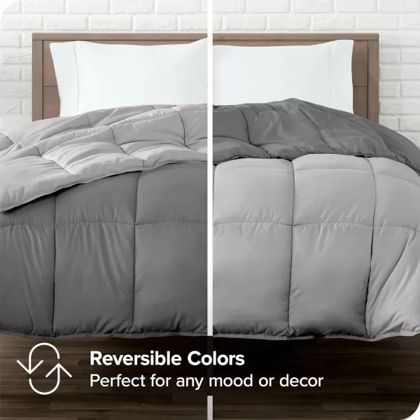 Bare Home Extra Long Comforter  Reversible Colors  Goose Down Alternative  UltraSoft  Premium 1800 Series  All Season Warmth  Bedding Comforter TwinTwin XL Dark BlueGrey05  GreyLight Grey