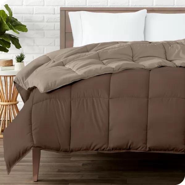 Bare Home Extra Long Comforter  Reversible Colors  Goose Down Alternative  UltraSoft  Premium 1800 Series  All Season Warmth  Bedding Comforter TwinTwin XL Dark BlueGrey15  CocoaTaupe
