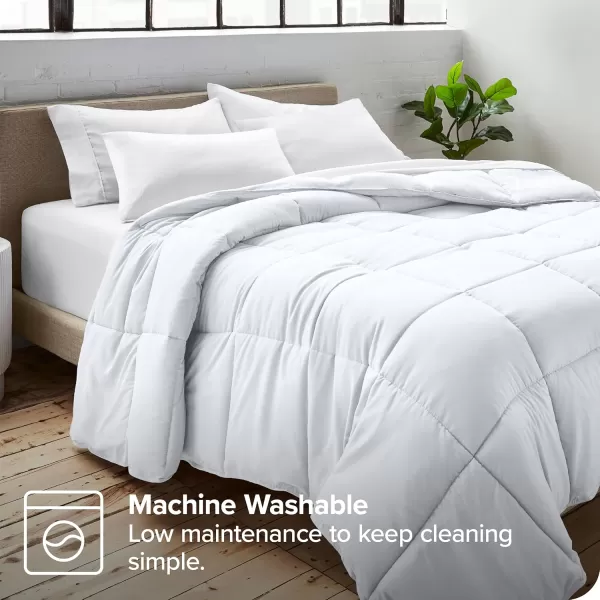 Bare Home Extra Long Comforter  Reversible Colors  Goose Down Alternative  UltraSoft  Premium 1800 Series  All Season Warmth  Bedding Comforter TwinTwin XL Dark BlueGrey01  White