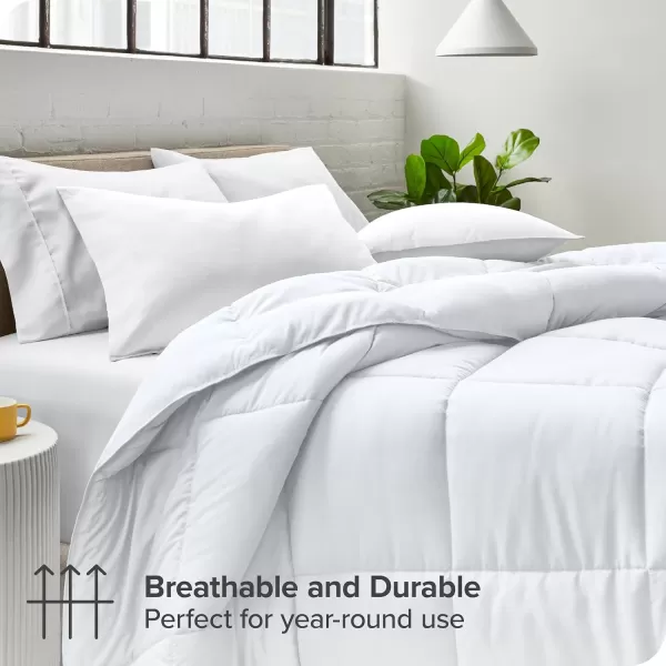 Bare Home Extra Long Comforter  Reversible Colors  Goose Down Alternative  UltraSoft  Premium 1800 Series  All Season Warmth  Bedding Comforter TwinTwin XL Dark BlueGrey01  White