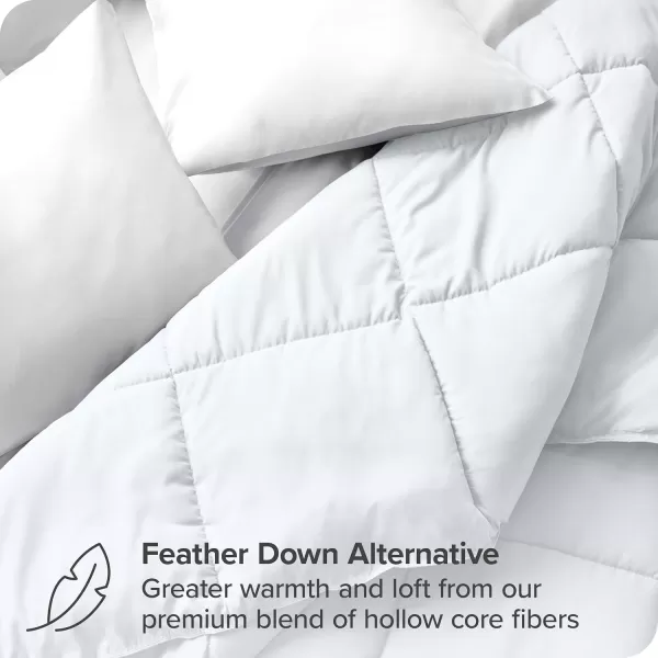 Bare Home Extra Long Comforter  Reversible Colors  Goose Down Alternative  UltraSoft  Premium 1800 Series  All Season Warmth  Bedding Comforter TwinTwin XL Dark BlueGrey01  White