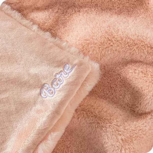 Bare Home Faux Fur Blanket  UltraSoft Luxurious  Cozy Warm Blanket for Couch Sofa Chair Bed  Fuzzy Fluffy Super Soft  Decorative Bed Blanket 80x60 inches Oversized BlushBlush