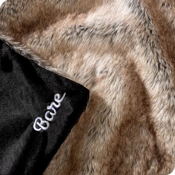 Bare Home Faux Fur Blanket  UltraSoft Luxurious  Cozy Warm Blanket for Couch Sofa Chair Bed  Fuzzy Fluffy Super Soft  Decorative Bed Blanket 80x60 inches Oversized BlushVariegated Chestnut