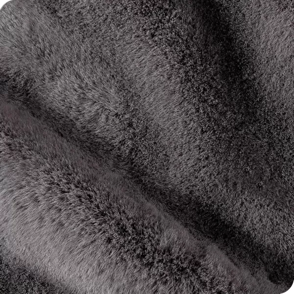 Bare Home Faux Fur Blanket  UltraSoft Luxurious  Cozy Warm Blanket for Couch Sofa Chair Bed  Fuzzy Fluffy Super Soft  Decorative Bed Blanket 80x60 inches Oversized BlushDark Grey