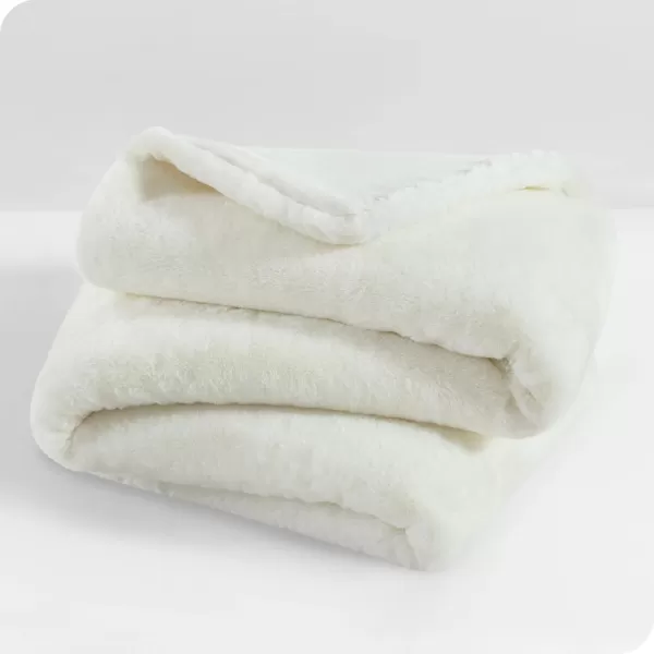 Bare Home Faux Fur Blanket  UltraSoft Luxurious  Cozy Warm Blanket for Couch Sofa Chair Bed  Fuzzy Fluffy Super Soft  Decorative Bed Blanket 80x60 inches Oversized BlushWhite