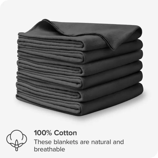 Bare Home Flannel Receiving Blanket Premium 100 Cotton Flannel Receiving Blankets 6Pack Flannel Receiving Blankets Hypoallergenic Gentle on Skin Warm and Durable Receiving Light BlueGrey