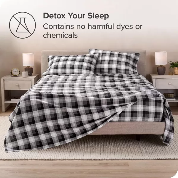 Bare Home Flannel Sheet Set Prints 100 Cotton Velvety Soft Heavyweight  Double Brushed Flannel for Extra Softness ampamp Comfort  Deep Pocket  Bed Sheets Queen Tartan Plaid16  Oliver Plaid