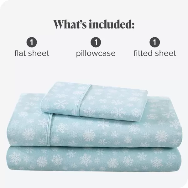 Bare Home Flannel Sheet Set Prints 100 Cotton Velvety Soft Heavyweight  Double Brushed Flannel for Extra Softness ampamp Comfort  Deep Pocket  Bed Sheets Queen Tartan Plaid15  Snowdrift