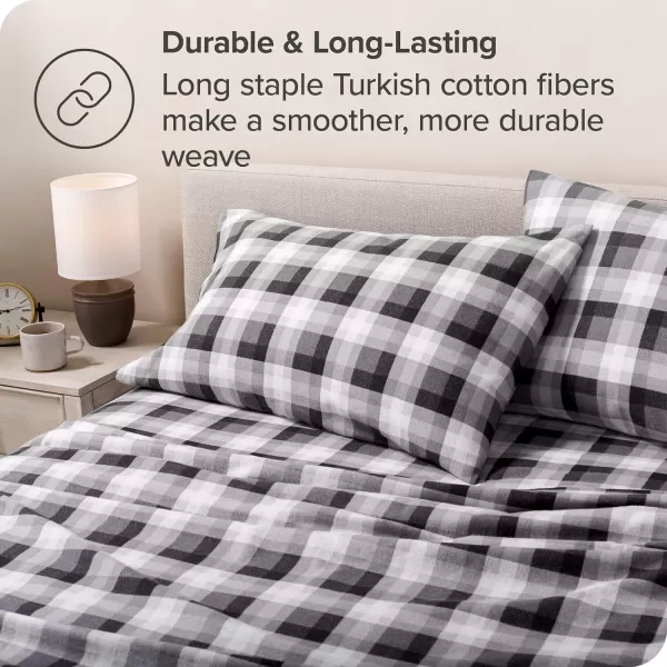 Bare Home Flannel Sheet Set Prints 100 Cotton Velvety Soft Heavyweight  Double Brushed Flannel for Extra Softness ampamp Comfort  Deep Pocket  Bed Sheets Queen Tartan Plaid16  Oliver Plaid