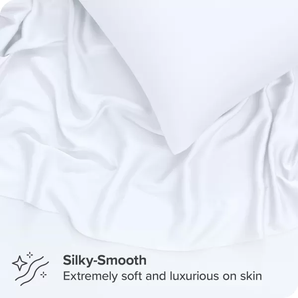 Bare Home Lyocell Tencel Sheet Set  Queen Size  4 Piece Set  Derived from Eucalyptus  AllSeason  Ultra Soft  Deep Pocket Queen White01  White