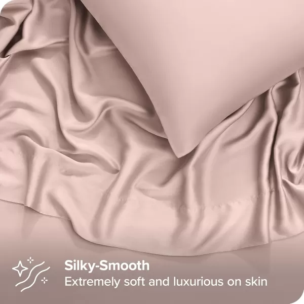 Bare Home Lyocell Tencel Sheet Set  Queen Size  4 Piece Set  Derived from Eucalyptus  AllSeason  Ultra Soft  Deep Pocket Queen White07  Blush