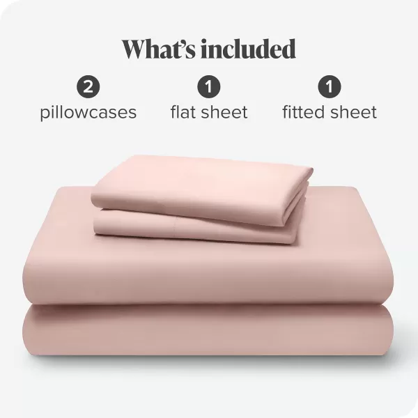 Bare Home Lyocell Tencel Sheet Set  Queen Size  4 Piece Set  Derived from Eucalyptus  AllSeason  Ultra Soft  Deep Pocket Queen White07  Blush