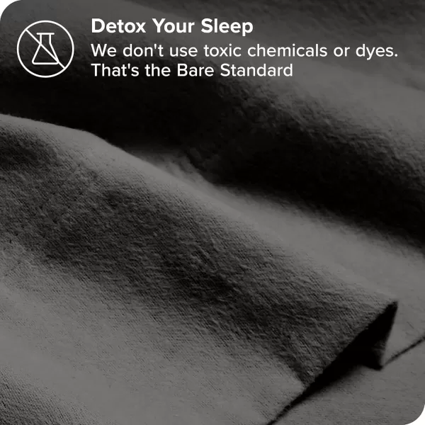 Bare Home Organic Cotton Flannel Sheet Set  Queen Size  100 Cotton  Double Brushed for Extra Softness ampamp Comfort  Warm Cozy and Durable  Breathable  Bed Sheets Queen Light Grey02  Grey