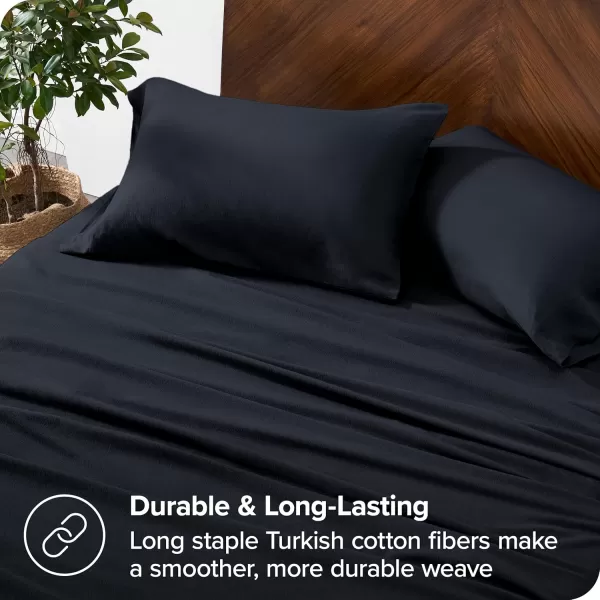 Bare Home Organic Cotton Flannel Sheet Set  Queen Size  100 Cotton  Double Brushed for Extra Softness ampamp Comfort  Warm Cozy and Durable  Breathable  Bed Sheets Queen Light Grey05  Midnight Blue