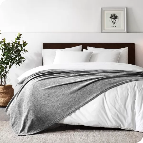 Bare Home Polar Fleece Blanket  FullQueen Blanket  Black  Warm ampamp Cozy  Premium Fleece Blanket  Blanket for Bed Sofa Camping Travel and Cold Nights  Lightweight Blanket FullQueen Black01  Heathered Light Grey