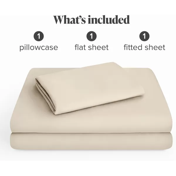 Bare Home Premium Microfiber Stretch Knit Sheet Set 4Way Stretch Bed Sheets Cooling ampamp Breathable Stretch Fitted Sheet Stretch Flat Sheet Stretch Envelope Pillowcases King Light Grey05  Sand