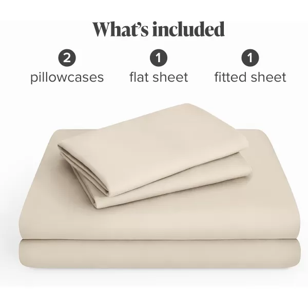 Bare Home Premium Microfiber Stretch Knit Sheet Set 4Way Stretch Bed Sheets Cooling ampamp Breathable Stretch Fitted Sheet Stretch Flat Sheet Stretch Envelope Pillowcases King Light Grey05  Sand