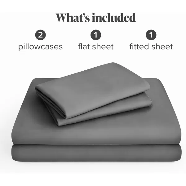 Bare Home Premium Microfiber Stretch Knit Sheet Set 4Way Stretch Bed Sheets Cooling ampamp Breathable Stretch Fitted Sheet Stretch Flat Sheet Stretch Envelope Pillowcases King Light Grey03  Grey