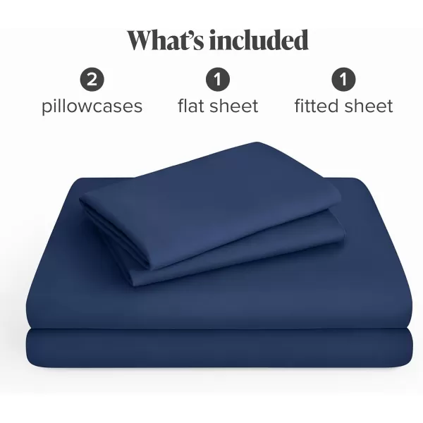 Bare Home Premium Microfiber Stretch Knit Sheet Set 4Way Stretch Bed Sheets Cooling ampamp Breathable Stretch Fitted Sheet Stretch Flat Sheet Stretch Envelope Pillowcases King Light Grey06  Dark Blue