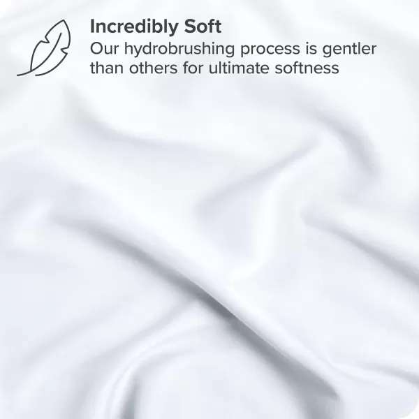 Bare Home Premium Microfiber Stretch Knit Sheet Set 4Way Stretch Bed Sheets Cooling ampamp Breathable Stretch Fitted Sheet Stretch Flat Sheet Stretch Envelope Pillowcases King Light Grey01  White