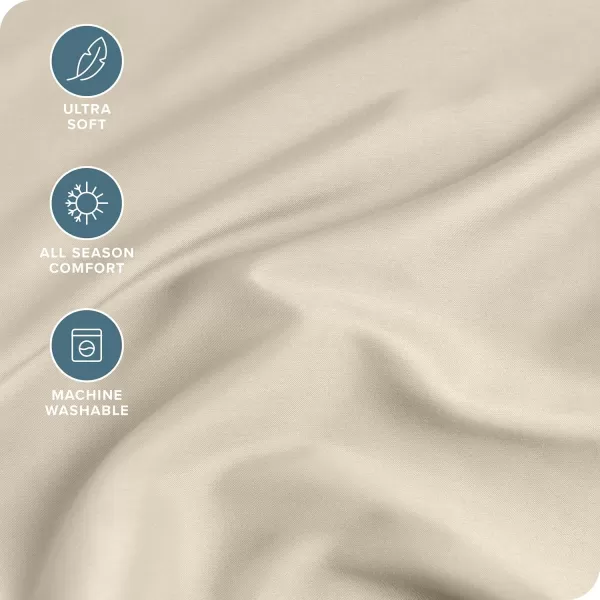 Bare Home Queen Fitted Sheet  Extra Deep Pocket Fitted Sheet  Premium 1800 Microfiber  UltraSoft Wrinkle Free  Queen Deep Pocket Bottom Sheets Queen  11quot to 22quot Pocket Grey08  Sand