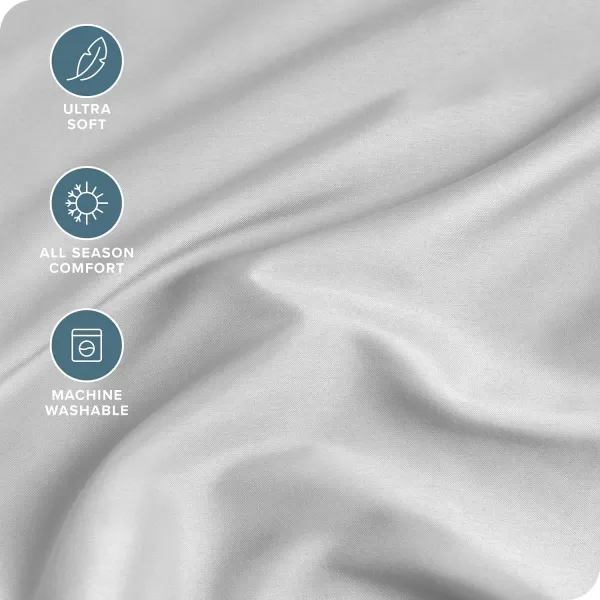 Bare Home Queen Fitted Sheet  Extra Deep Pocket Fitted Sheet  Premium 1800 Microfiber  UltraSoft Wrinkle Free  Queen Deep Pocket Bottom Sheets Queen  11quot to 22quot Pocket Grey05  Cloud Grey