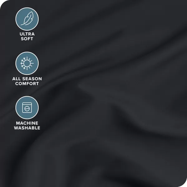 Bare Home Queen Fitted Sheet  Extra Deep Pocket Fitted Sheet  Premium 1800 Microfiber  UltraSoft Wrinkle Free  Queen Deep Pocket Bottom Sheets Queen  11quot to 22quot Pocket Grey02  Black