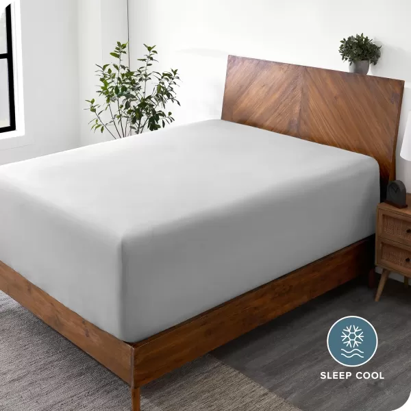 Bare Home Queen Fitted Sheet  Extra Deep Pocket Fitted Sheet  Premium 1800 Microfiber  UltraSoft Wrinkle Free  Queen Deep Pocket Bottom Sheets Queen  11quot to 22quot Pocket Grey05  Cloud Grey