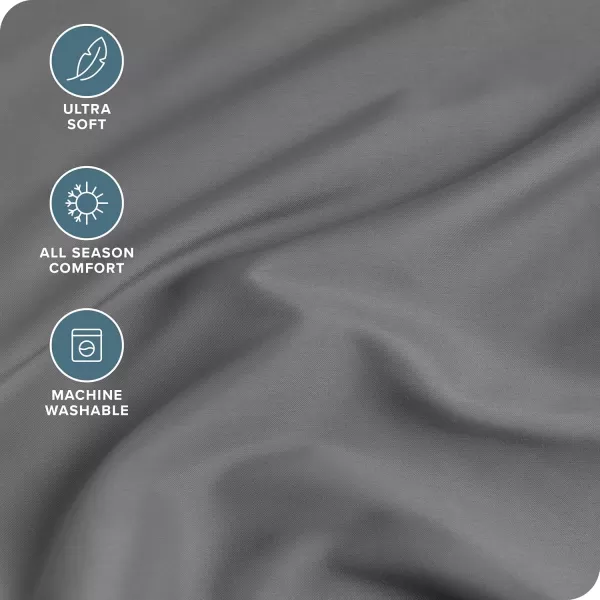 Bare Home Queen Fitted Sheet  Extra Deep Pocket Fitted Sheet  Premium 1800 Microfiber  UltraSoft Wrinkle Free  Queen Deep Pocket Bottom Sheets Queen  11quot to 22quot Pocket Grey03  Grey