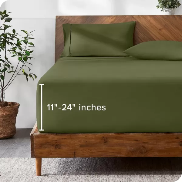 Bare Home Queen Fitted Sheet  Extra Deep Pocket Fitted Sheet  Premium 1800 Microfiber  UltraSoft Wrinkle Free  Queen Deep Pocket Bottom Sheets Queen  11quot to 22quot Pocket Grey15  Cypress