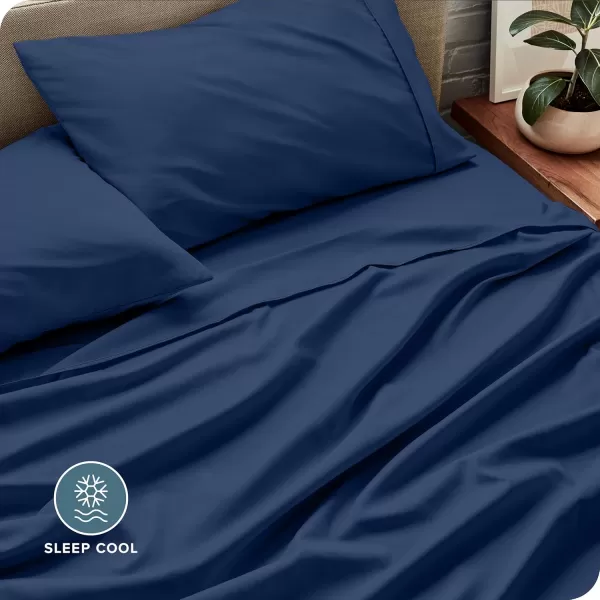Bare Home Queen Sheet Set  22quot Deep Pockets  Luxury 1800 UltraSoft Microfiber Queen Bed Sheets  Double Brushed  Easy Fit  4 Piece Set  Bedding Sheets ampamp Pillowcases Queen Grey08  Dark Blue