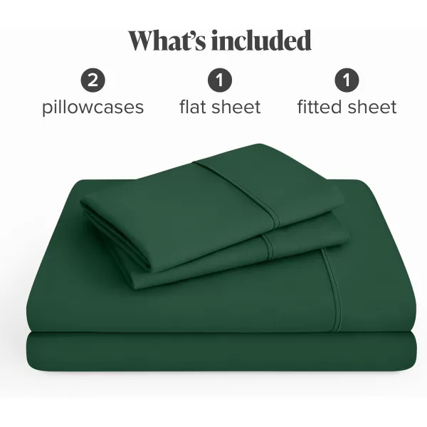 Bare Home Queen Sheet Set  22quot Deep Pockets  Luxury 1800 UltraSoft Microfiber Queen Bed Sheets  Double Brushed  Easy Fit  4 Piece Set  Bedding Sheets ampamp Pillowcases Queen Grey10  Forest Green
