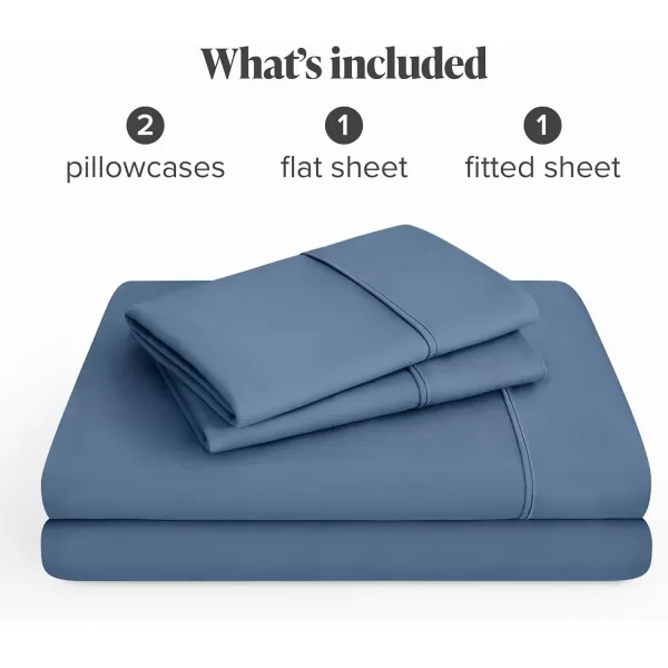 Bare Home Queen Sheet Set  22quot Deep Pockets  Luxury 1800 UltraSoft Microfiber Queen Bed Sheets  Double Brushed  Easy Fit  4 Piece Set  Bedding Sheets ampamp Pillowcases Queen Grey09  Coronet Blue