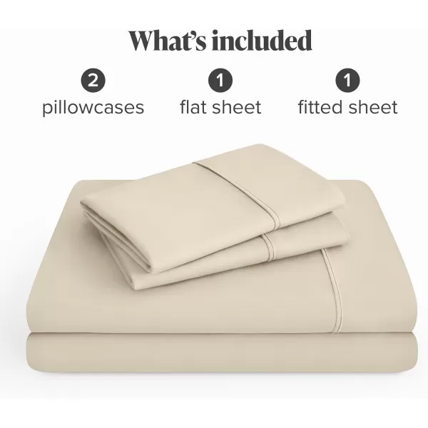 Bare Home Queen Sheet Set  22quot Deep Pockets  Luxury 1800 UltraSoft Microfiber Queen Bed Sheets  Double Brushed  Easy Fit  4 Piece Set  Bedding Sheets ampamp Pillowcases Queen Grey06  Sand