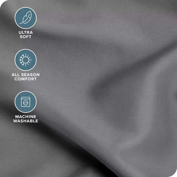 Bare Home Queen Sheet Set  22quot Deep Pockets  Luxury 1800 UltraSoft Microfiber Queen Bed Sheets  Double Brushed  Easy Fit  4 Piece Set  Bedding Sheets ampamp Pillowcases Queen Grey03  Grey