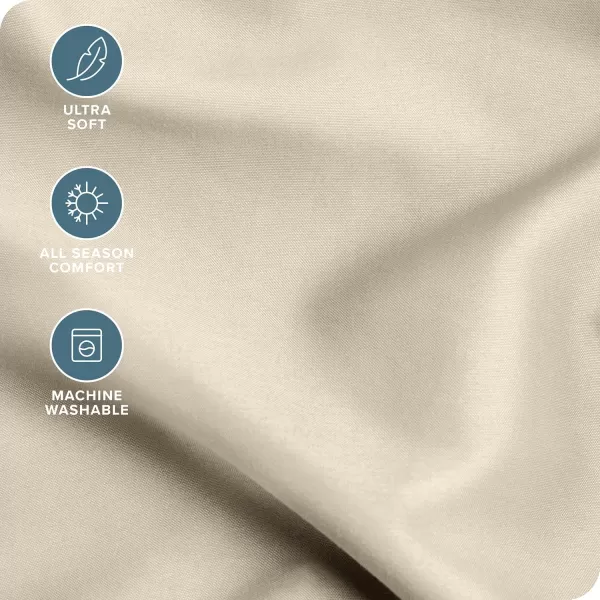 Bare Home Queen Sheet Set  22quot Deep Pockets  Luxury 1800 UltraSoft Microfiber Queen Bed Sheets  Double Brushed  Easy Fit  4 Piece Set  Bedding Sheets ampamp Pillowcases Queen Grey06  Sand