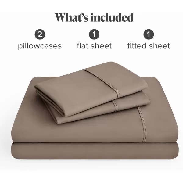 Bare Home Queen Sheet Set  22quot Deep Pockets  Luxury 1800 UltraSoft Microfiber Queen Bed Sheets  Double Brushed  Easy Fit  4 Piece Set  Bedding Sheets ampamp Pillowcases Queen Grey07  Taupe