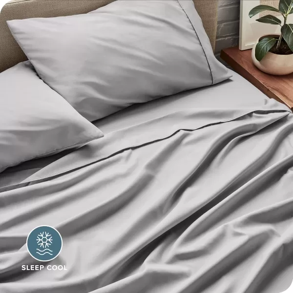Bare Home Queen Sheet Set  22quot Deep Pockets  Luxury 1800 UltraSoft Microfiber Queen Bed Sheets  Double Brushed  Easy Fit  4 Piece Set  Bedding Sheets ampamp Pillowcases Queen Grey04  Light Grey