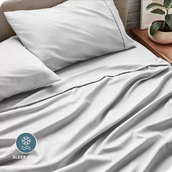 Bare Home Queen Sheet Set  22quot Deep Pockets  Luxury 1800 UltraSoft Microfiber Queen Bed Sheets  Double Brushed  Easy Fit  4 Piece Set  Bedding Sheets ampamp Pillowcases Queen Grey05  Cloud Grey