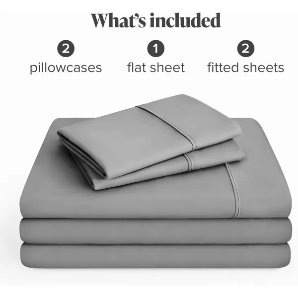 Bare Home Queen Sheet Set  22quot Deep Pockets  Luxury 1800 UltraSoft Microfiber Queen Bed Sheets  Double Brushed  Easy Fit  4 Piece Set  Bedding Sheets ampamp Pillowcases Queen Grey04  Light Grey