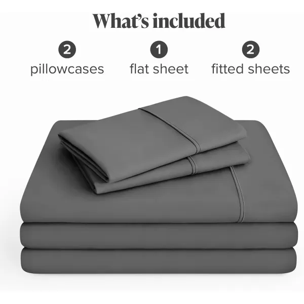Bare Home Queen Sheet Set  22quot Deep Pockets  Luxury 1800 UltraSoft Microfiber Queen Bed Sheets  Double Brushed  Easy Fit  4 Piece Set  Bedding Sheets ampamp Pillowcases Queen Grey03  Grey