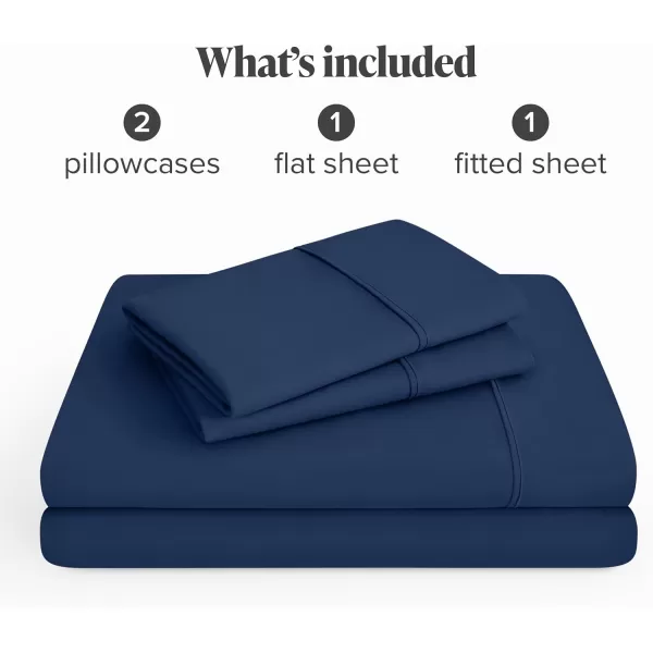 Bare Home Queen Sheet Set  22quot Deep Pockets  Luxury 1800 UltraSoft Microfiber Queen Bed Sheets  Double Brushed  Easy Fit  4 Piece Set  Bedding Sheets ampamp Pillowcases Queen Grey08  Dark Blue