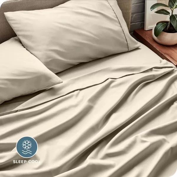 Bare Home Queen Sheet Set  22quot Deep Pockets  Luxury 1800 UltraSoft Microfiber Queen Bed Sheets  Double Brushed  Easy Fit  4 Piece Set  Bedding Sheets ampamp Pillowcases Queen Grey06  Sand
