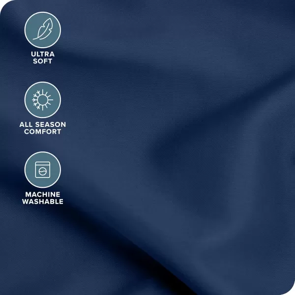 Bare Home Queen Sheet Set  22quot Deep Pockets  Luxury 1800 UltraSoft Microfiber Queen Bed Sheets  Double Brushed  Easy Fit  4 Piece Set  Bedding Sheets ampamp Pillowcases Queen Grey08  Dark Blue