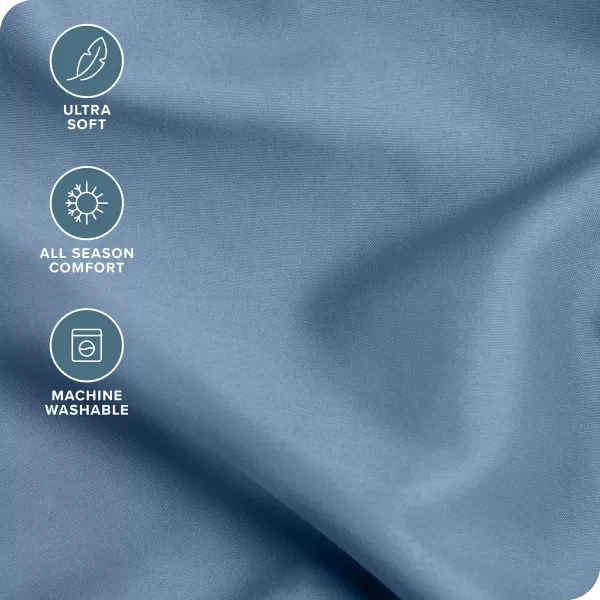 Bare Home Queen Sheet Set  22quot Deep Pockets  Luxury 1800 UltraSoft Microfiber Queen Bed Sheets  Double Brushed  Easy Fit  4 Piece Set  Bedding Sheets ampamp Pillowcases Queen Grey09  Coronet Blue