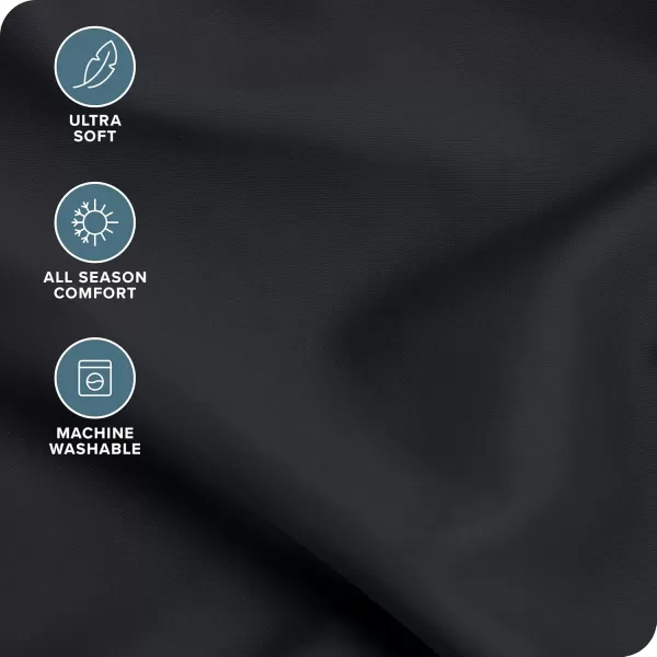 Bare Home Queen Sheet Set  22quot Deep Pockets  Luxury 1800 UltraSoft Microfiber Queen Bed Sheets  Double Brushed  Easy Fit  4 Piece Set  Bedding Sheets ampamp Pillowcases Queen Grey02  Black