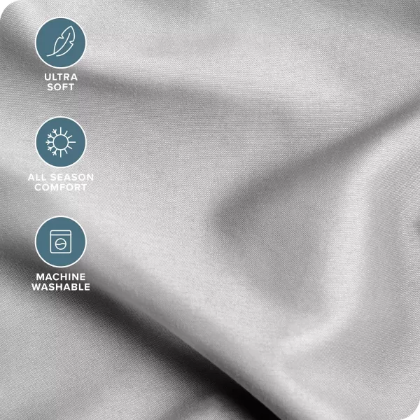 Bare Home Queen Sheet Set  22quot Deep Pockets  Luxury 1800 UltraSoft Microfiber Queen Bed Sheets  Double Brushed  Easy Fit  4 Piece Set  Bedding Sheets ampamp Pillowcases Queen Grey04  Light Grey