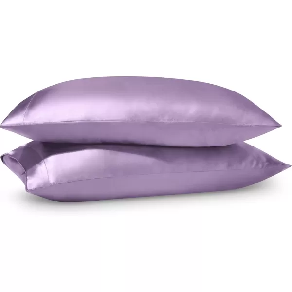Bare Home Satin Pillowcases for Hair and Skin  2 Pack King 20x36  Luxury Pillowcases  Envelope Enclosure  Soft and Smooth Satin  Breathable  Similar to Silk White 2 Pack10  Lavender
